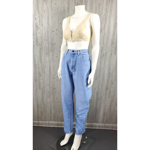 90s Vintage Riders Jean Light Wash High Rise Tapered Mom Jeans - Picture 1 of 6